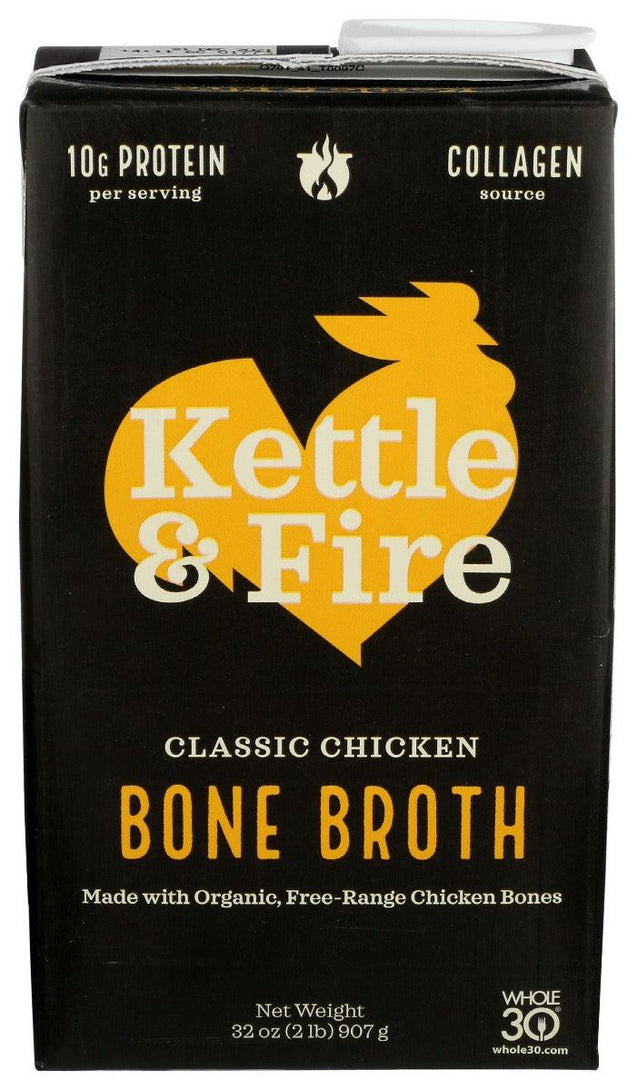 Kettle And Fire: Chicken Bone Broth, 32 Oz - RubertOrganics