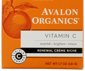 Avalon Organics: Creme Riche Renewal, 1.7 Oz