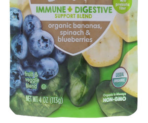 Happy Tot: Organic Banana Spinach & Blueberries Flavor Pouch, 4 Oz