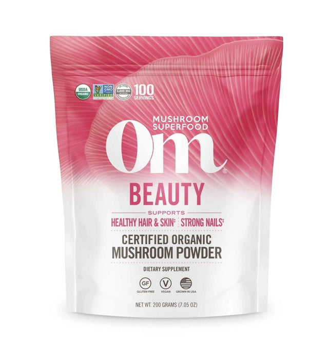 Om Mushrooms: Beauty Strawberry Lemonade, 4 Oz - RubertOrganics