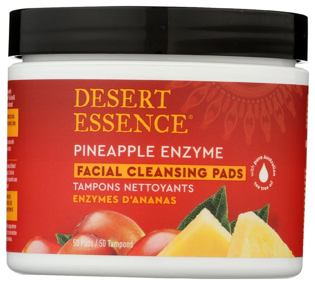 Desert Essence: Pad Cleansing Pnapl Enzym, 50 Pc - RubertOrganics