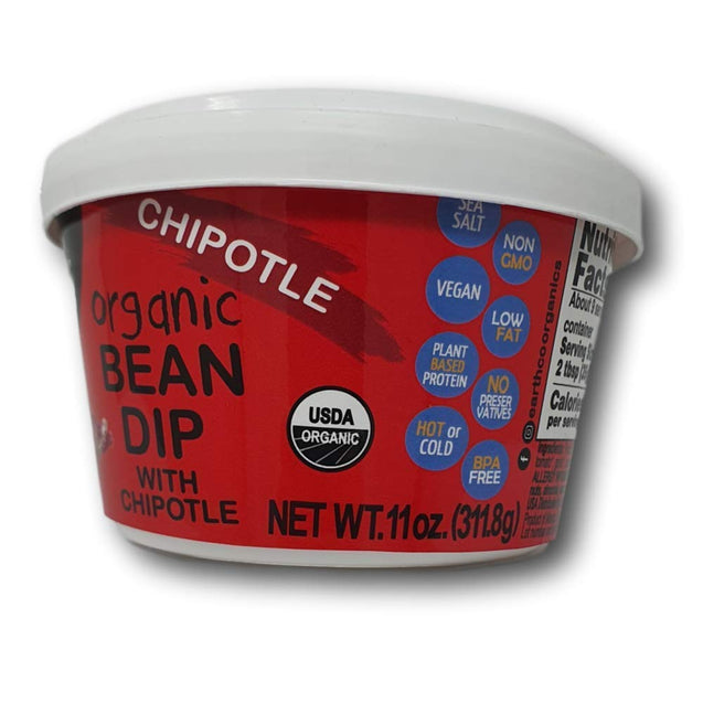 Earth Co Organics Beans: Dip Bean Chipotle, 11 Oz