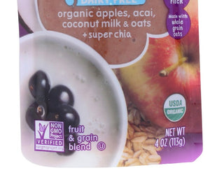 Happy Tot: Organic Apple Acai Coconut Milk & Oats Flavor Pouch, 4 Oz