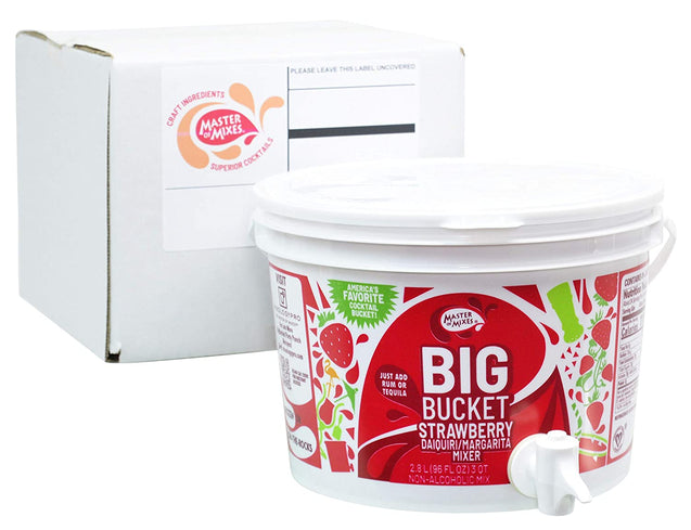 Master Of Mixes: Big Bucket Strawberry Daiquiri Margarita Mixer, 96 Oz