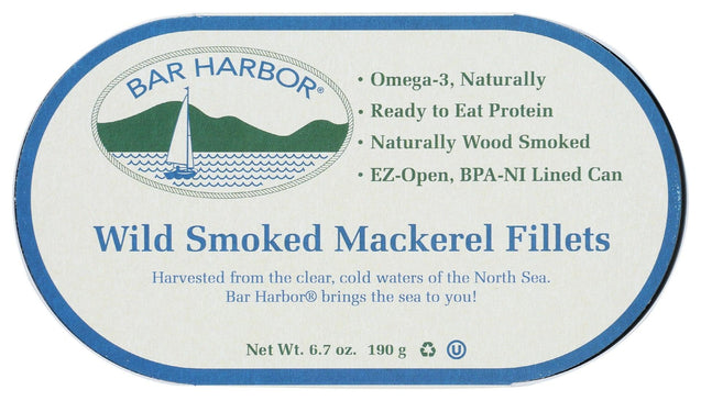 Bar Harbor: Mackerel Fillet Wld Smkd, 6.7 Oz - RubertOrganics