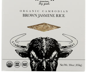 Wild Ox: Organic Cambodian Brown Jasmine Rice, 30 Oz