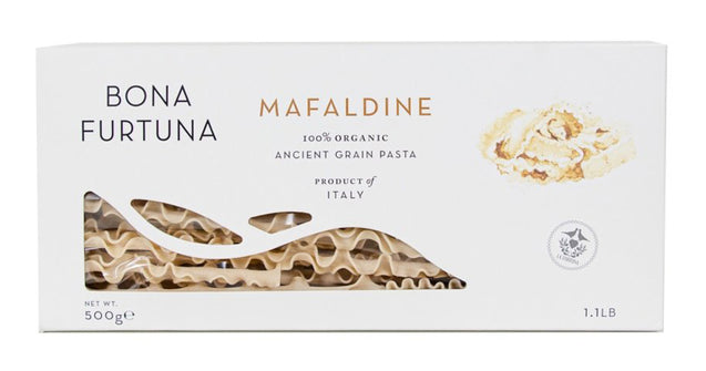 Bona Furtuna: Organic Mafaldine Ancient Grain Pasta, 1.1 Lb