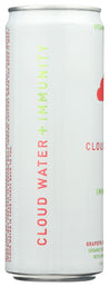 Cloud Water Immunity: Organic Grapefruit & Mint & Basil Sparkling Water, 12 Fo