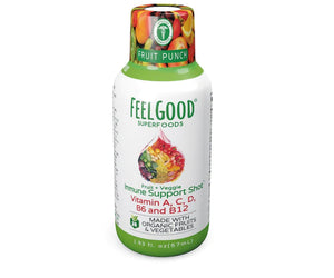 Feelgood Organic Superfoods: Immune Support Shot Fruit Punch, 1.93 Fo