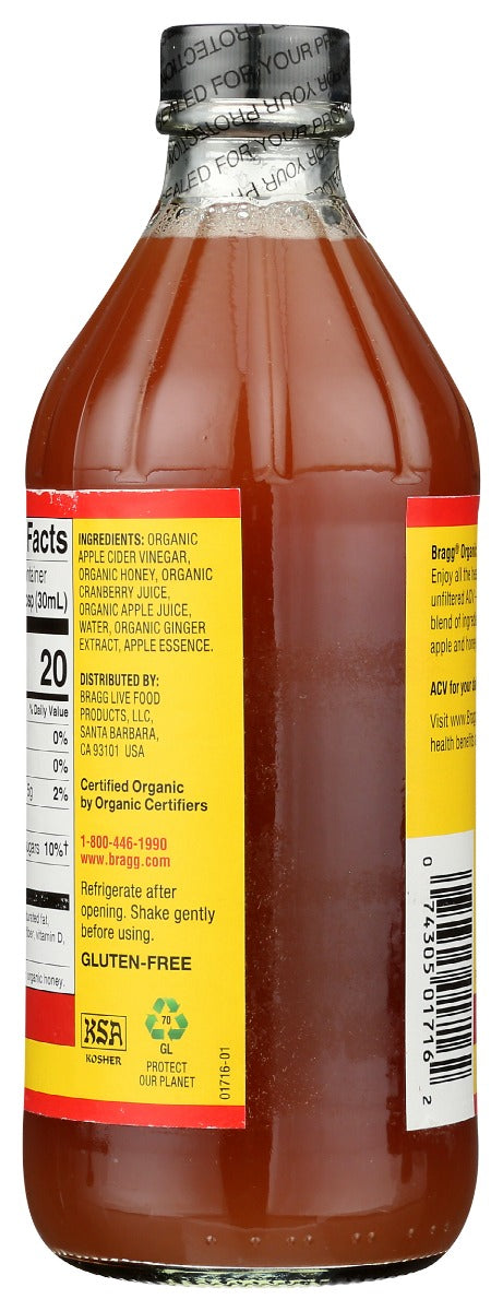 Bragg: Organic Cranberry Apple Apple Cider Vinegar, 16 Oz