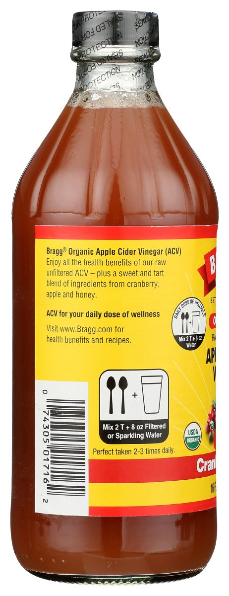 Bragg: Organic Cranberry Apple Apple Cider Vinegar, 16 Oz