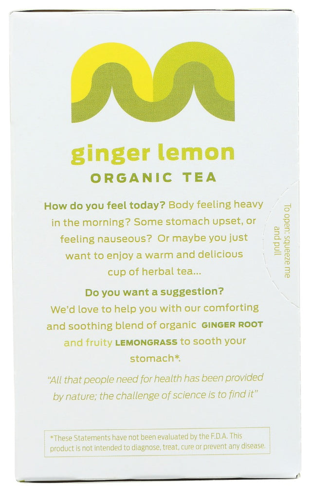 Helps: Organic Tea Ginger Lemon, 16 Bg