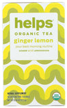 Helps: Organic Tea Ginger Lemon, 16 Bg