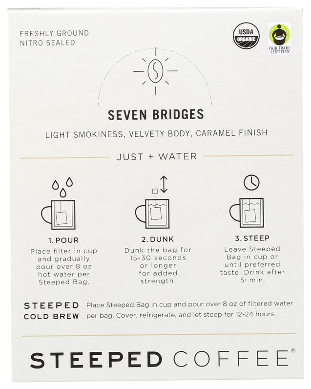 Mr Espresso: Organic And Fair Trade Seven Bridges Medium Dark Roast Coffee, 8 Bg