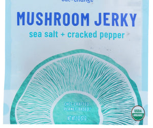 Eat The Change: Organic Sea Salt And Cracked Pepper Mushroom Jerky, 2 Oz