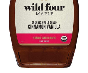 Wild Four: Organic Maple Syrup Cinnamon Vanilla, 8 Fo