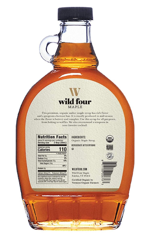 Wild Four: Pure Vermont Organic Maple Syrup, 8 Fo