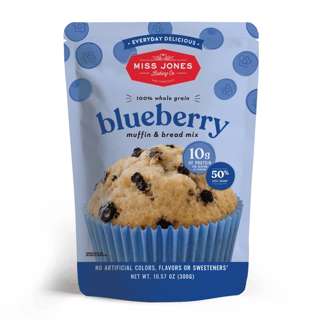 Miss Jones Baking Co: Everyday Delicious Blueberry Muffin And Bread Mix, 11.54 Oz - RubertOrganics