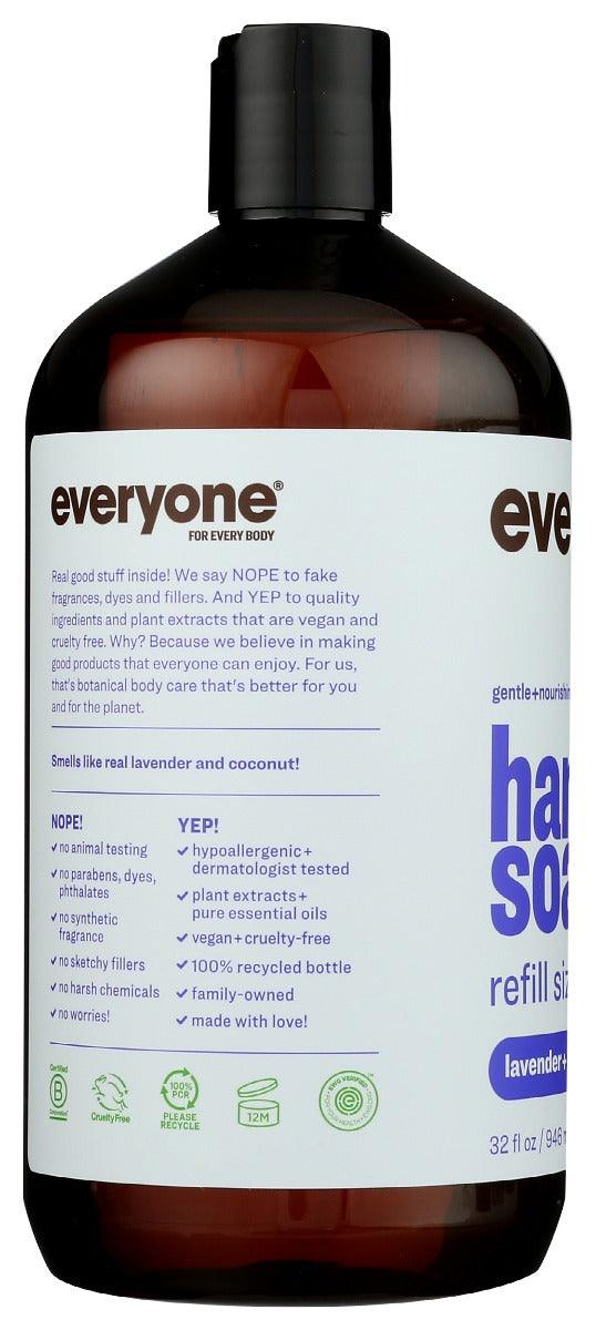 Everyone: Lavender Plus Coconut Hand Soap Refill, 32 Oz - RubertOrganics