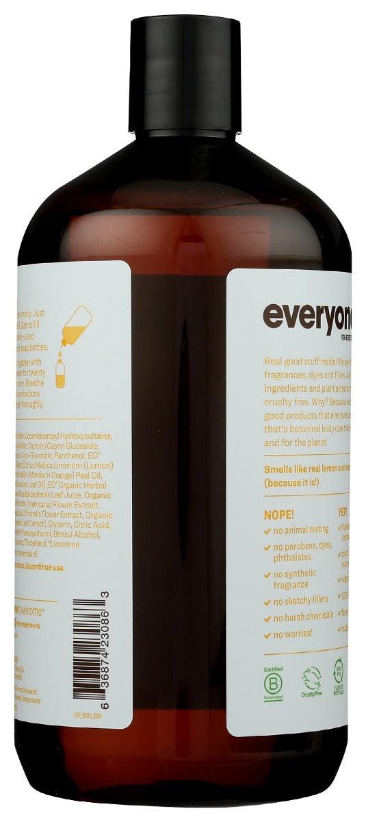 Everyone: Meyer Lemon Plus Mandarin Hand Soap Refill, 32 Oz - RubertOrganics