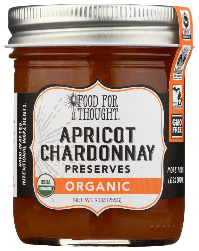 Food For Thought: Organic Apricot Chardonnay Preserves, 9 Oz