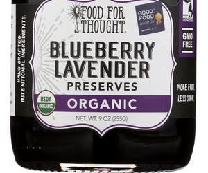 Food For Thought: Organic Blueberry Lavender Preserves, 9 Oz
