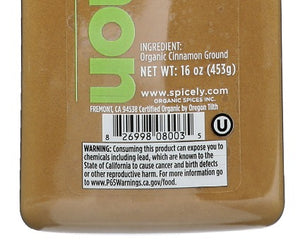 Spicely Organics: Spice Cinn Ground Org, 16 Oz