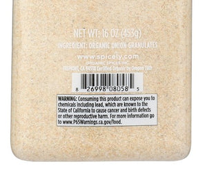 Spicely Organics: Organic Onion Granules Spice, 16 Oz