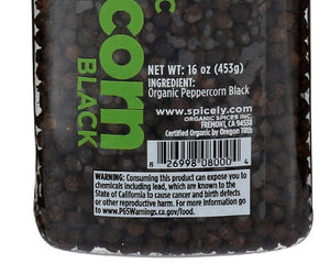Spicely Organics: Spice Black Peppercrn Org, 16 Oz