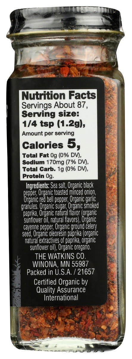 Watkins: 1868 Organic Grilling Hamburger Seasoning, 3.6 Oz