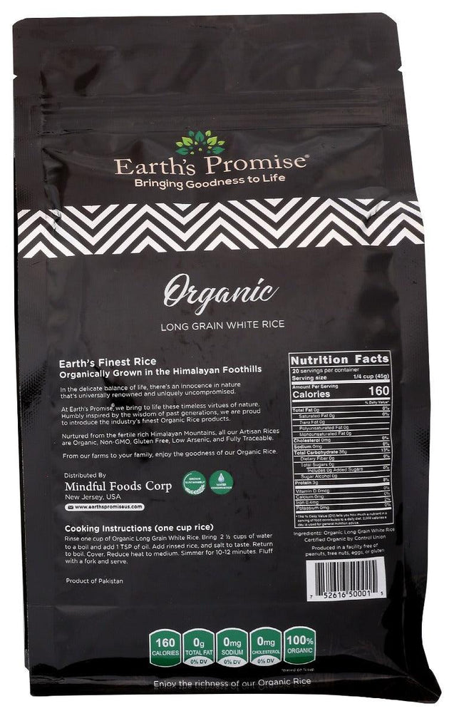 Earth's Promise: Organic Long Grain White Rice, 2 Lb - RubertOrganics