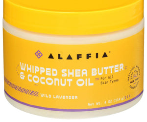 Alaffia: Whipped Shea Butter And Coconut Oil Wild Lavender, 4 Oz - RubertOrganics
