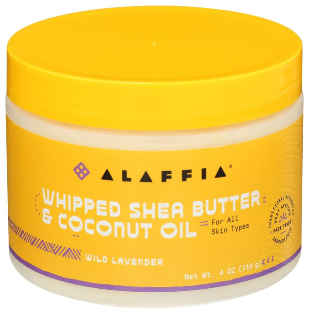 Alaffia: Whipped Shea Butter And Coconut Oil Wild Lavender, 4 Oz - RubertOrganics