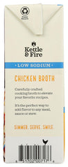 Kettle And Fire: Chicken Low Sodium Cooking Broth, 32 Oz - RubertOrganics