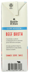 Kettle And Fire: Low Sodium Beef Cooking Broth, 32 Oz - RubertOrganics