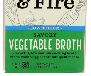 Kettle And Fire: Vegetable Low Sodium Broth, 32 Oz - RubertOrganics