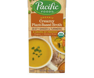 Pacific Foods: Organic Plant Based Creamy Zesty Ginger And Turmeric Broth, 32 Oz