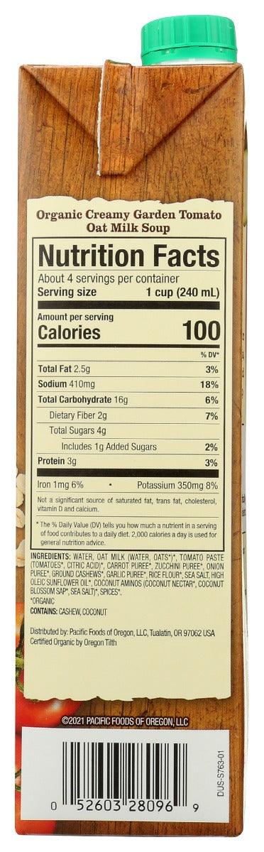 Pacific Foods: Soup Oat Mlk Grdn Tom Org, 32 Oz - RubertOrganics