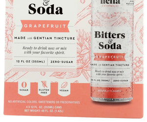 Hella Cocktail: Bitters & Soda Grapefruit 4pk, 48 Oz