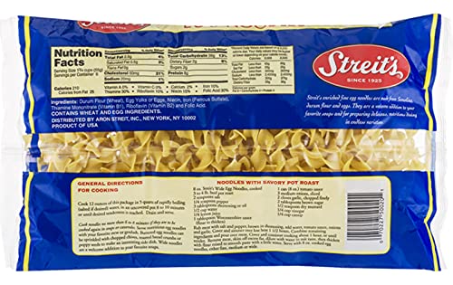Streits: Wide Egg Noodles Whole Grain, 12 Oz