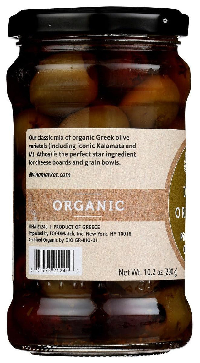 Divina: Olive Mix Pitted Greek Organic, 5.3 Oz - RubertOrganics