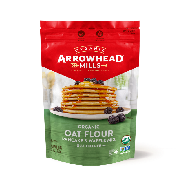 Arrowhead Mills: Organic Oat Flour Pancake Waffle Mix, 16 Oz