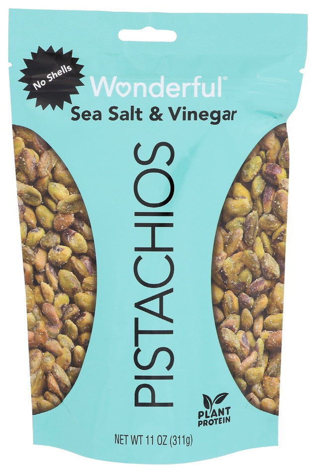 Wonderful Pistachios: Sea Salt Vinegar No Shells, 11 Oz