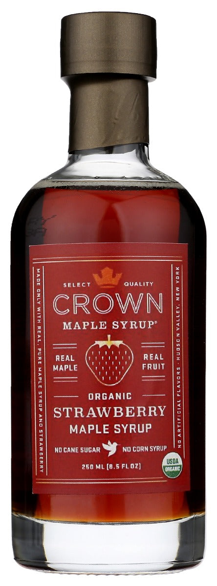 Crown Maple: Organic Strawberry Maple Syrup, 8.5 Fo