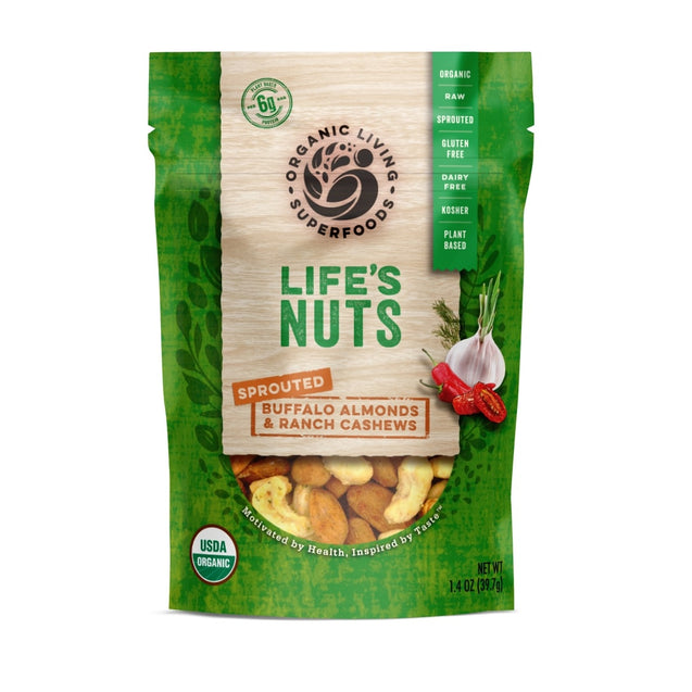 Organic Living Superfoods: Nuts Sprouted Buffalo & Ranch, 1.4 Oz