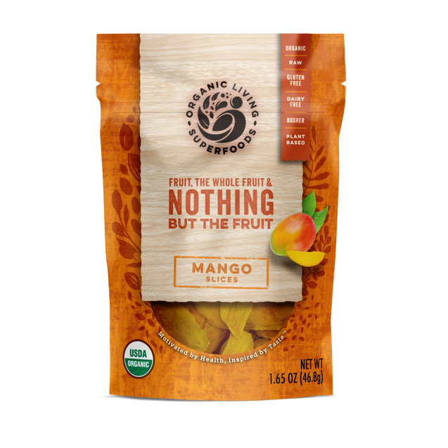 Organic Living Superfoods: Mango Dried Slices, 1.65 Oz