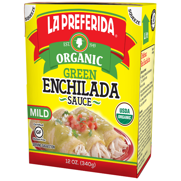 La Preferida: Organic Green Enchilada Sauce Tetra Recart, 12 Oz