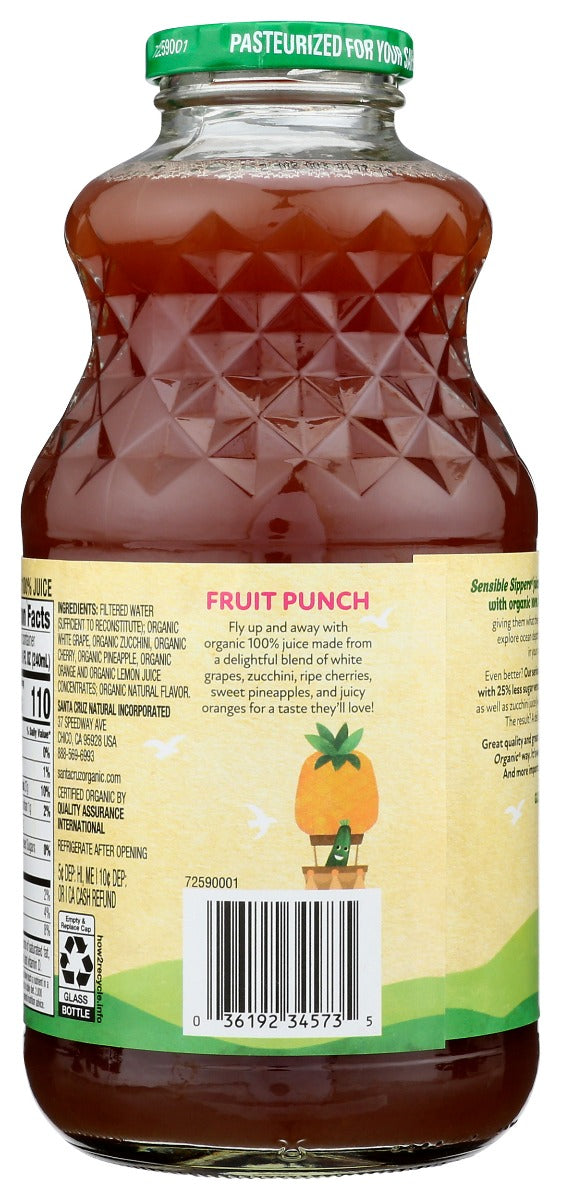 Santa Cruz: Organic Sensible Sippers Fruit Punch, 32 Fo