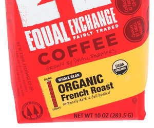Equal Exchange: Coffee Whole Bean French Roast Organic, 10 Oz