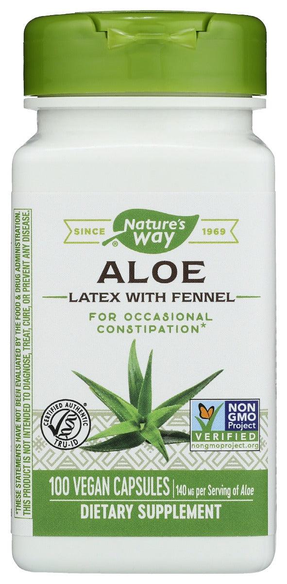 Natures Way: Aloe Leaf & Latex 100vegcp, 100 Vc - RubertOrganics